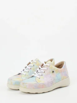 Finn Comfort – Komfort-Sneaker aus Kalbleder Pastellprint