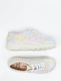 Finn Comfort – Komfort-Sneaker aus Kalbleder Pastellprint