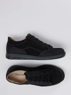 Finn Comfort – Komfort-Sneaker aus Nubukleder schwarz