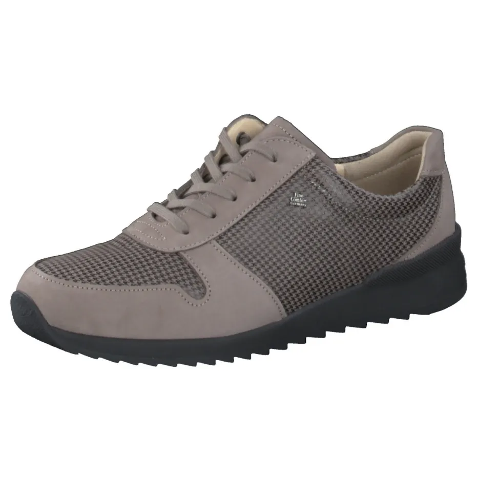 Finn Comfort – Komfort-Sneaker aus Nubukleder taupe
