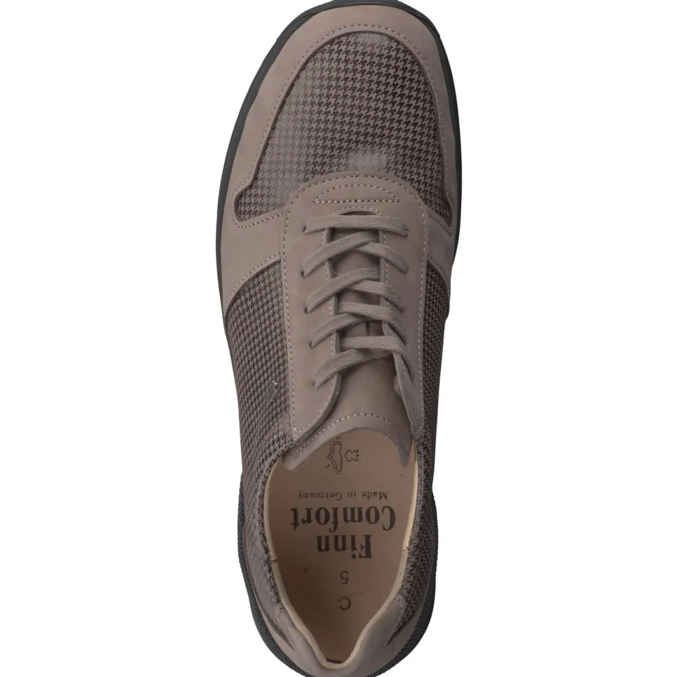 Finn Comfort – Komfort-Sneaker aus Nubukleder taupe