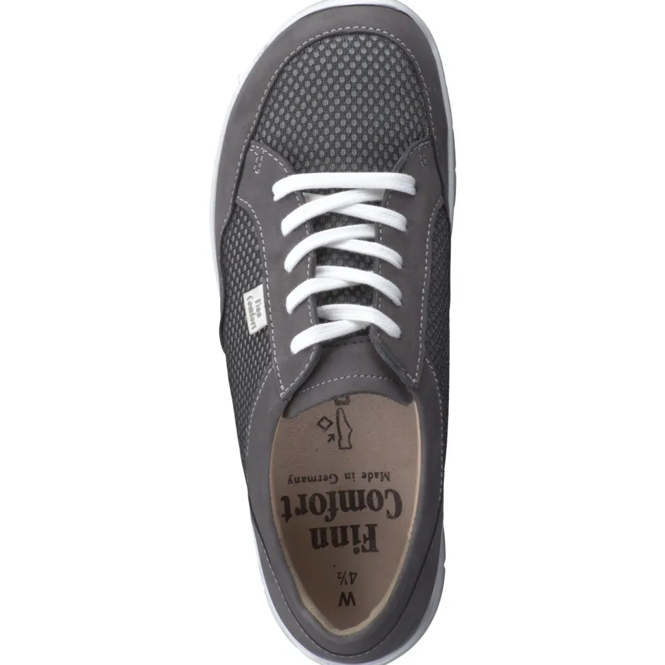Finn Comfort – Komfort-Sneaker aus Nubukleder anthrazit