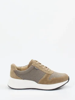 Finn Comfort – Komfort-Sneaker aus Veloursleder beige