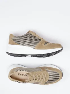 Finn Comfort – Komfort-Sneaker aus Veloursleder beige