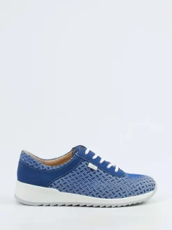 Finn Comfort – Komfort-Sneaker aus Textil in Kobaltblau