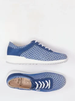 Finn Comfort – Komfort-Sneaker aus Textil in Kobaltblau
