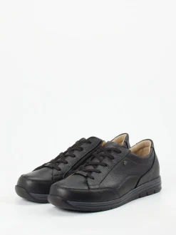 Finn Comfort – Komfort-Sneaker aus Kalbleder schwarz