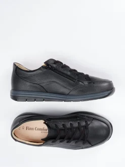 Finn Comfort – Komfort-Sneaker aus Kalbleder schwarz