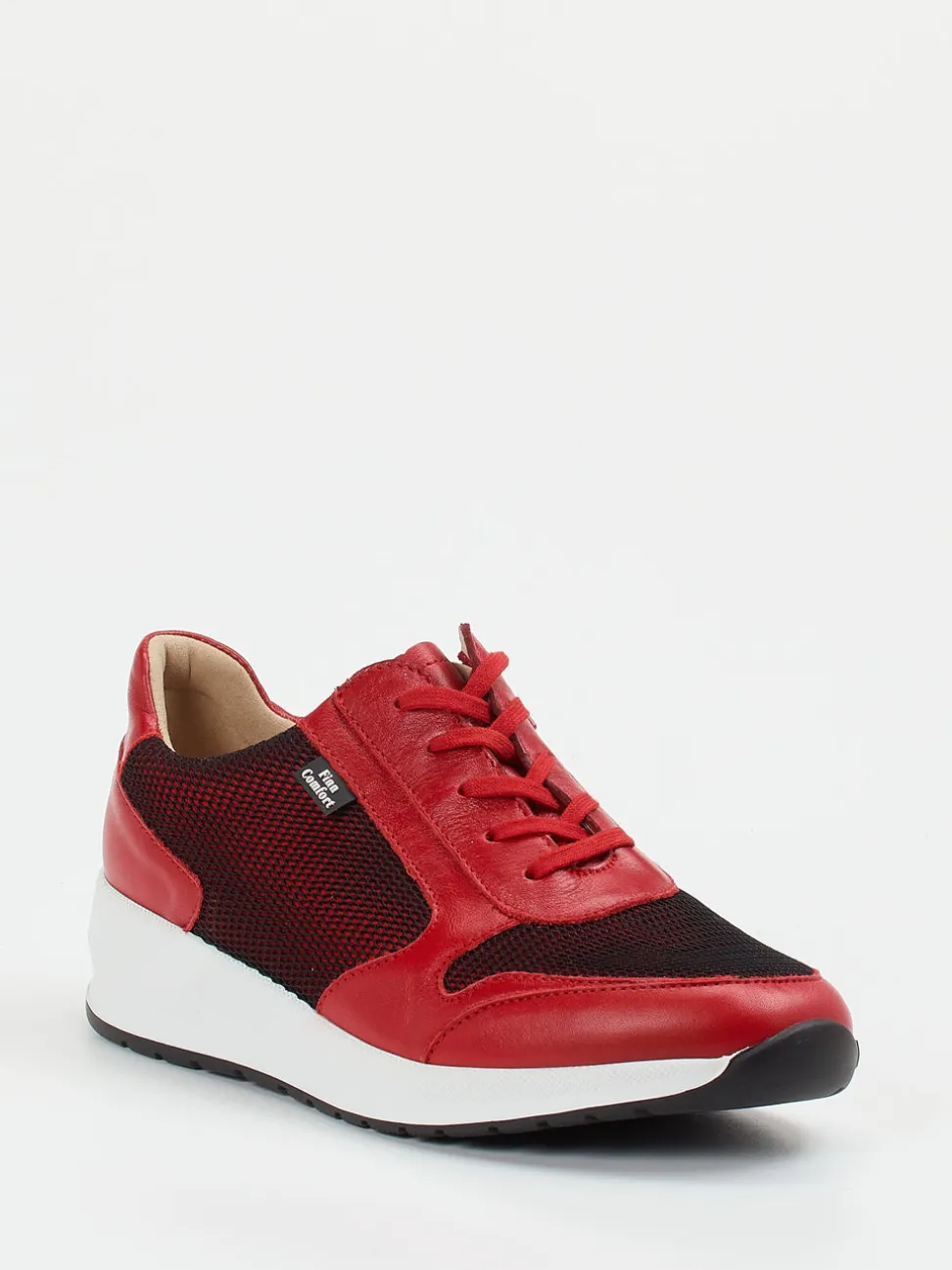 Finn Comfort – Komfort-Sneaker aus Kalbleder rot