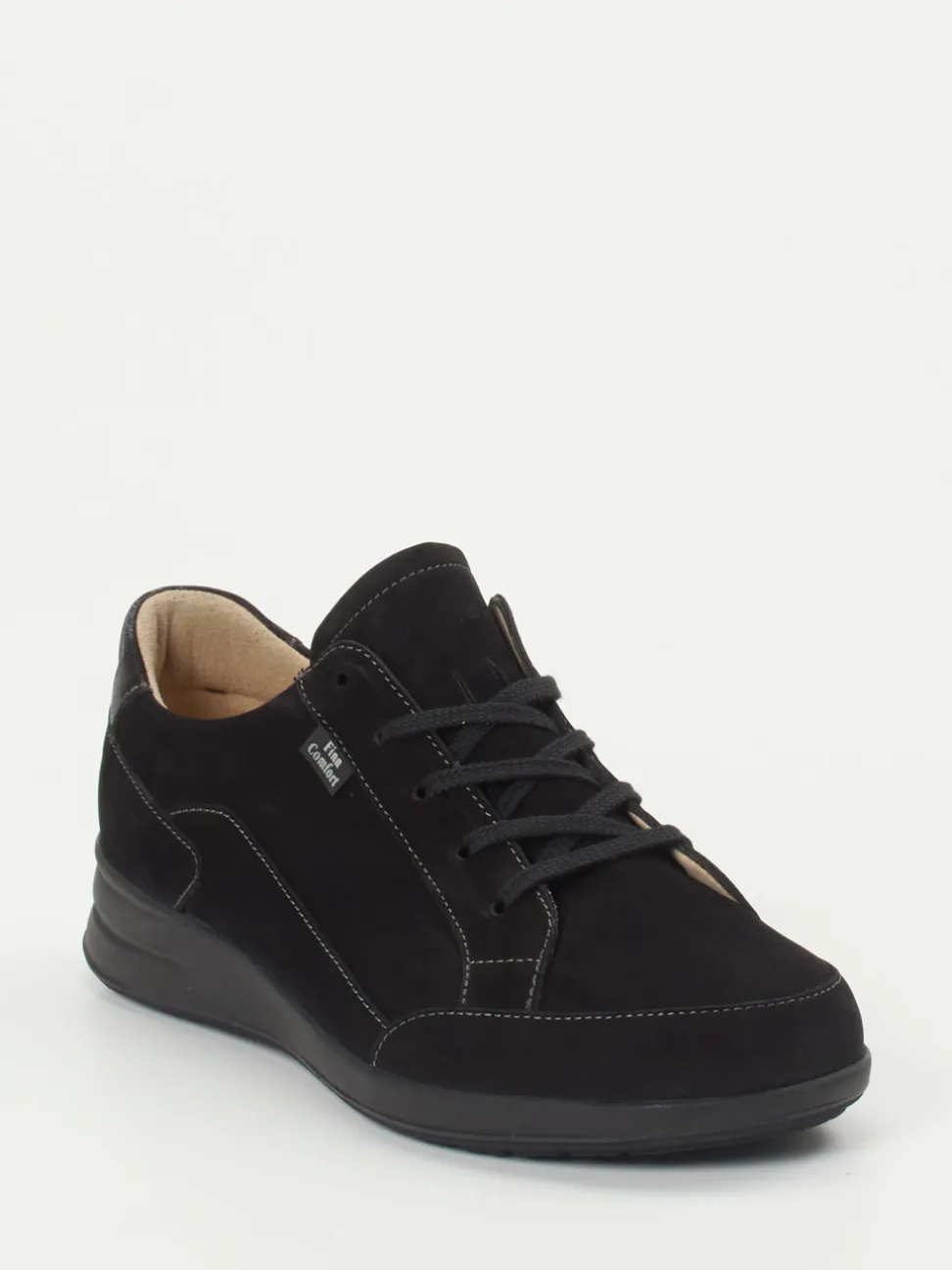 Finn Comfort – Komfort-Sneaker aus Nubukleder Schwarz