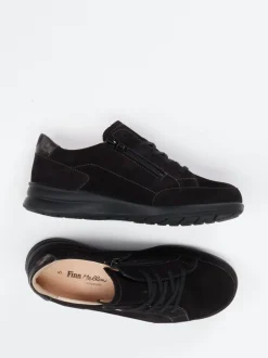 Finn Comfort – Komfort-Sneaker aus Nubukleder Schwarz