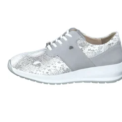 Finn Comfort – Komfort-Sneaker aus Stretch und Nubukleder grau