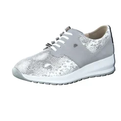 Finn Comfort – Komfort-Sneaker aus Stretch und Nubukleder grau
