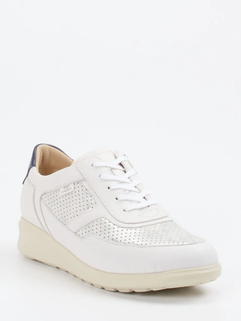 Finn Comfort – Komfort-Sneaker aus Glattleder Offwhite