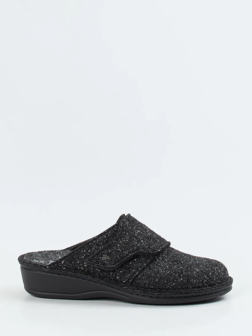 Finn Comfort – Pantoffeln aus Wollfilz in Anthrazit