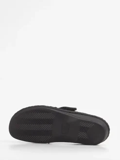 Finn Comfort – Pantoffeln aus Wollfilz in Anthrazit
