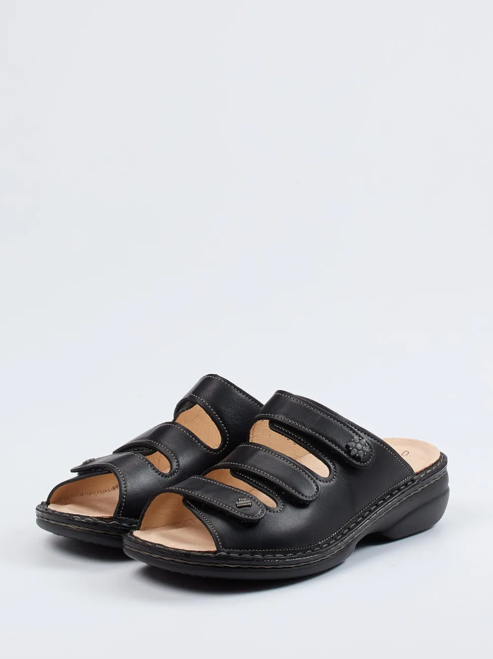 Finn Comfort – Pantolette aus Kalbleder schwarz