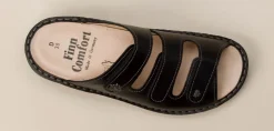 Finn Comfort – Pantolette aus Kalbleder schwarz
