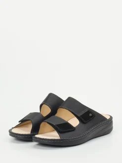 Finn Comfort – Pantolette aus Fettleder schwarz