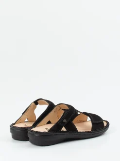 Finn Comfort – Pantolette aus Nubukleder Schwarz
