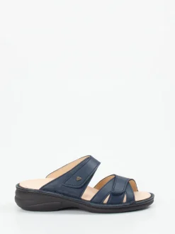 Finn Comfort – Pantolette aus Kalbleder Dunkelblau