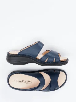 Finn Comfort – Pantolette aus Kalbleder Dunkelblau