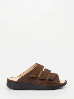 Finn Comfort – Pantolette aus Fettleder dunkelbraun