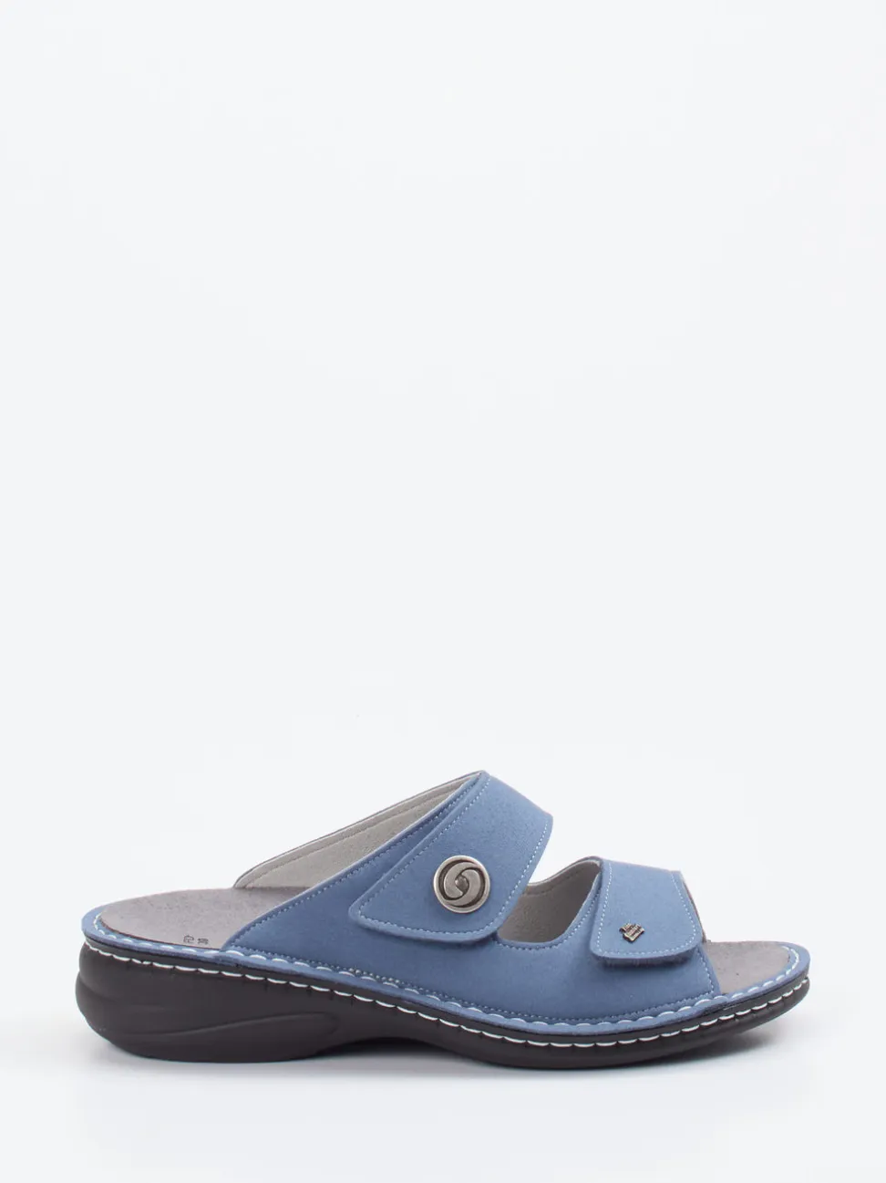 Finn Comfort – Pantolette aus veganem Mikrofaser-Material jeansblau