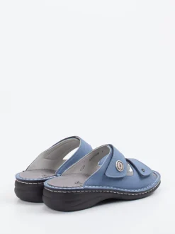 Finn Comfort – Pantolette aus veganem Mikrofaser-Material jeansblau