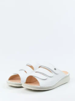 Finn Comfort – Pantolette aus Kalbleder Weiß