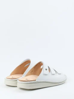 Finn Comfort – Pantolette aus Kalbleder Weiß