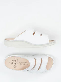 Finn Comfort – Pantolette aus Kalbleder Weiß