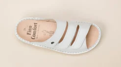 Finn Comfort – Pantolette aus Kalbleder Weiß