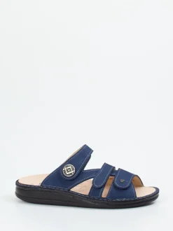 Finn Comfort – Pantolette aus Nubukleder marineblau