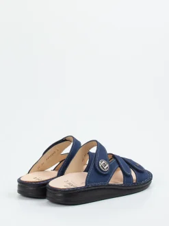 Finn Comfort – Pantolette aus Nubukleder marineblau