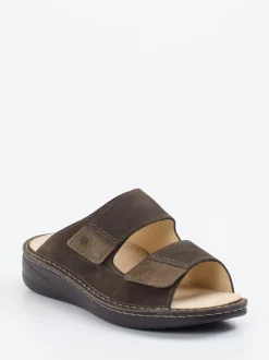 Finn Comfort – Pantolette aus Nubukleder Dunkelbraun