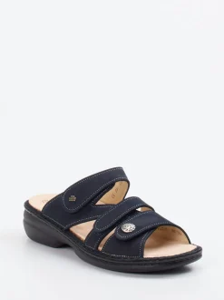 Finn Comfort – Pantolette aus Nubukleder dunkelblau
