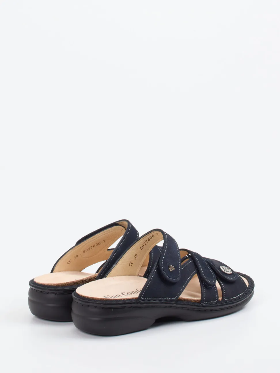 Finn Comfort – Pantolette aus Nubukleder dunkelblau