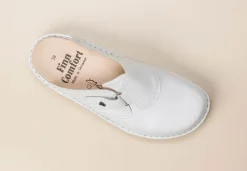 Finn Comfort – Pantolette aus Kalbleder weiß