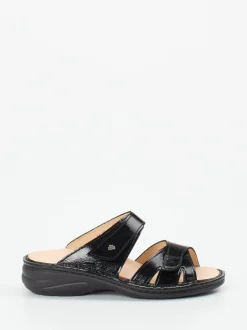 Finn Comfort – Pantolette aus Lackleder schwarz