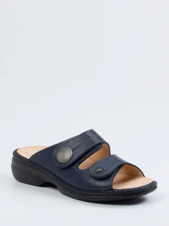 Finn Comfort – Pantolette aus Kalbleder Dunkelblau
