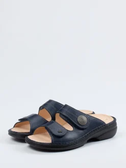 Finn Comfort – Pantolette aus Kalbleder Dunkelblau
