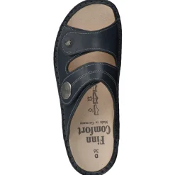 Finn Comfort – Pantolette aus Kalbleder Dunkelblau