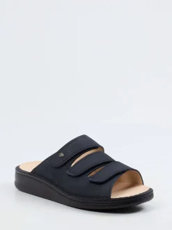 Finn Comfort – Pantolette aus Nubukleder Dunkelblau