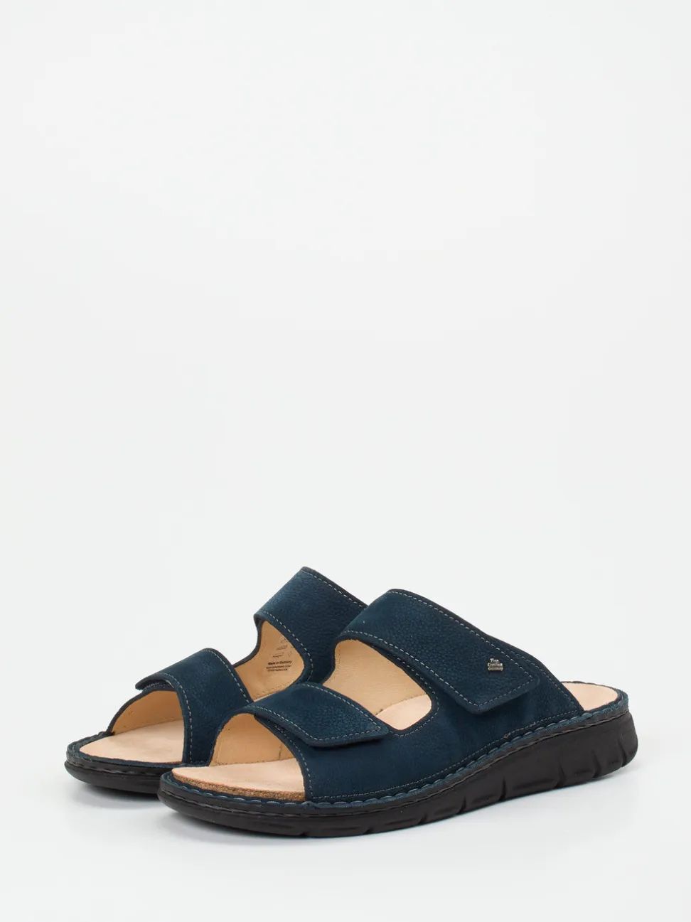Finn Comfort – Pantolette aus Nubukleder dunkelblau