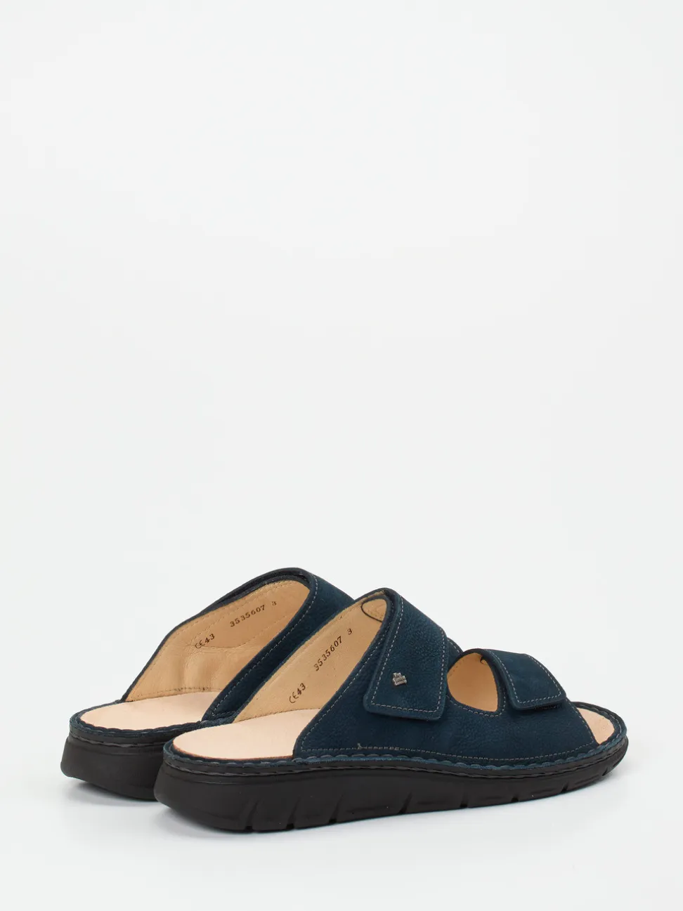 Finn Comfort – Pantolette aus Nubukleder dunkelblau