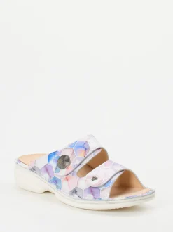 Finn Comfort – Pantolette aus Kalbleder in Pastelloptik