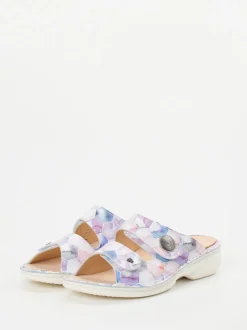 Finn Comfort – Pantolette aus Kalbleder in Pastelloptik