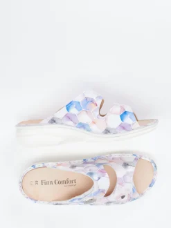 Finn Comfort – Pantolette aus Kalbleder in Pastelloptik