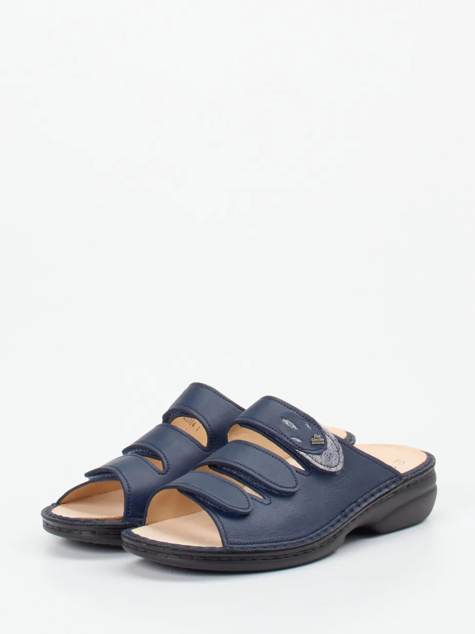 Finn Comfort – Pantolette aus Kalbleder Dunkelblau
